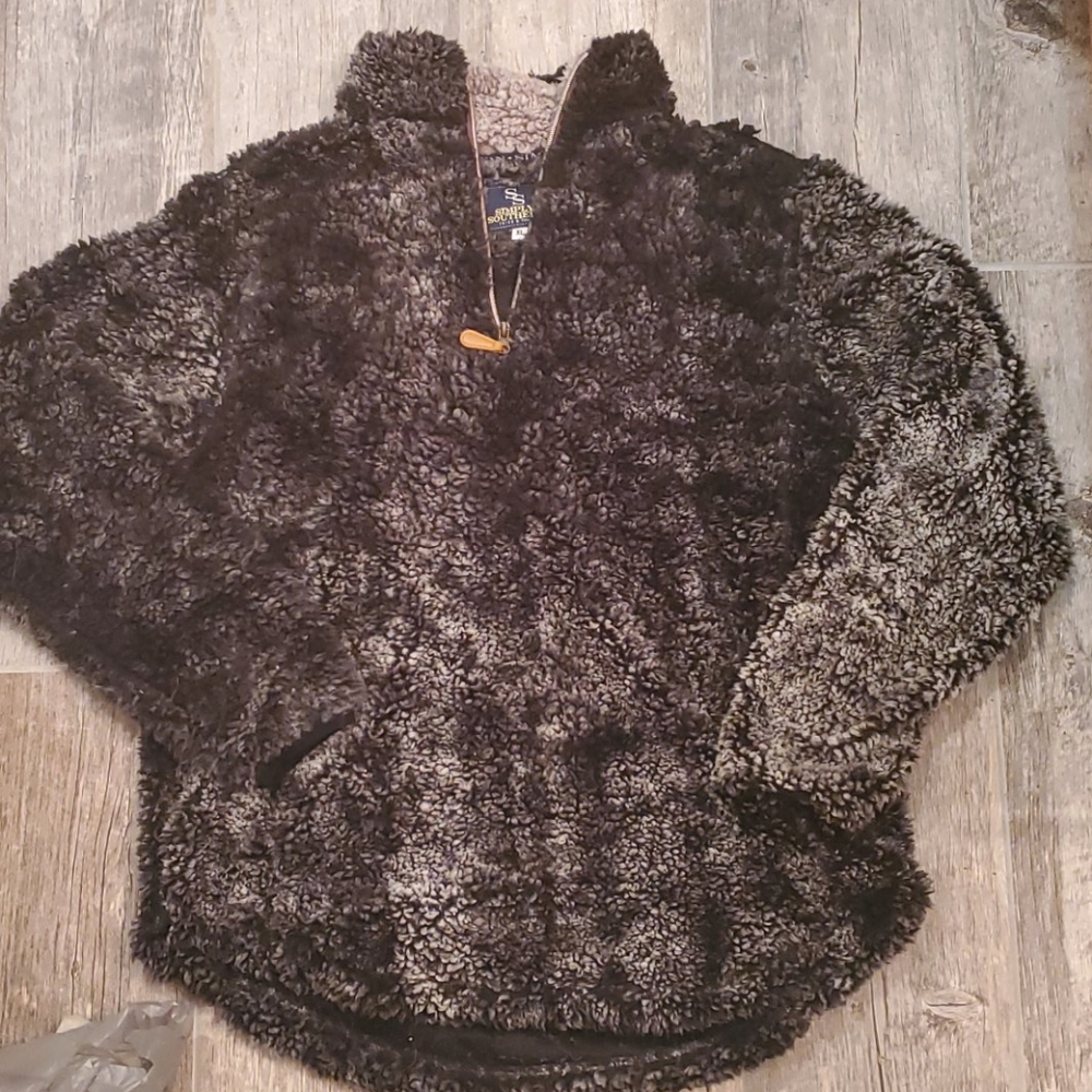Half zip sherpa pullover